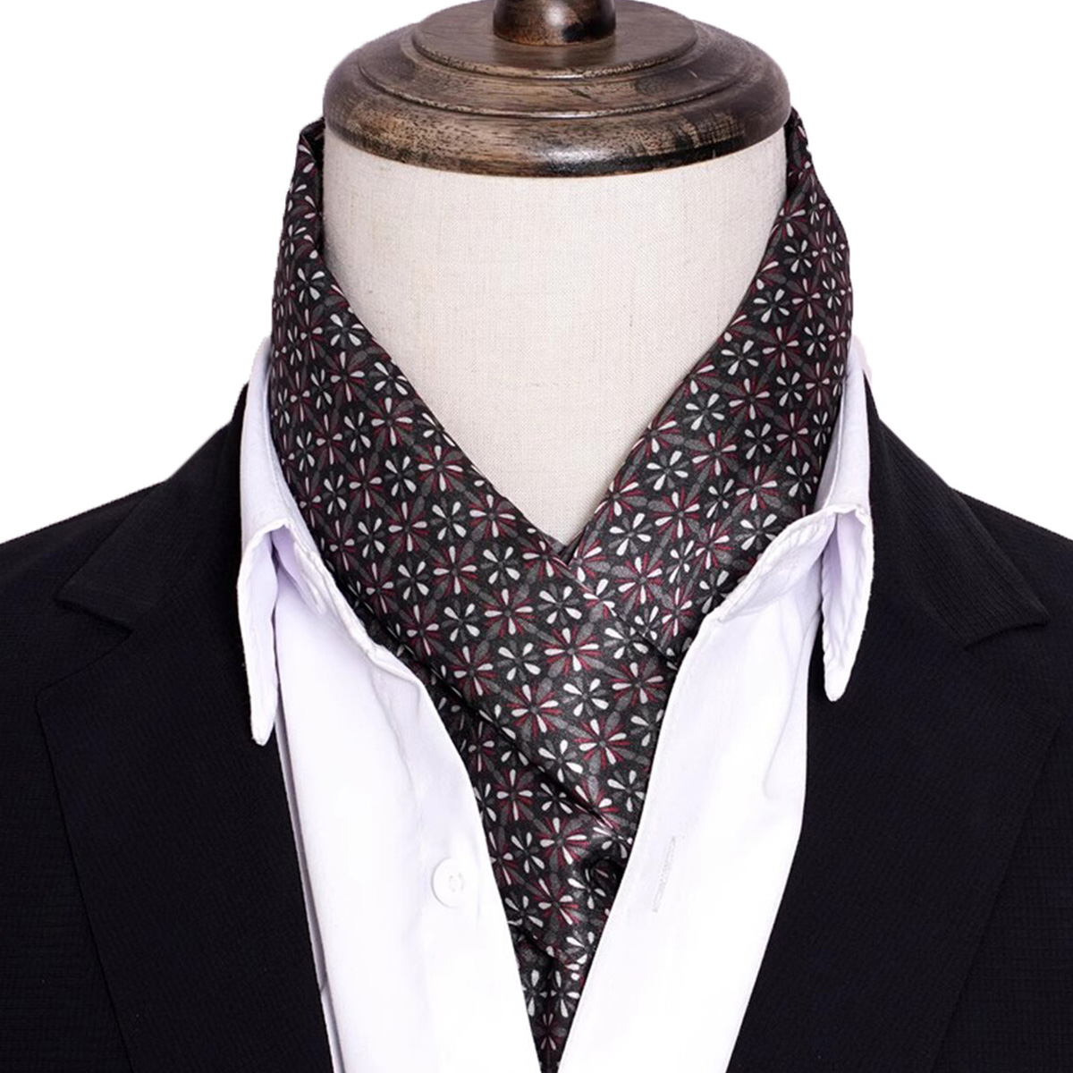 Men Accessories For Travel - Новый мужской шелковый шарф в полоску,