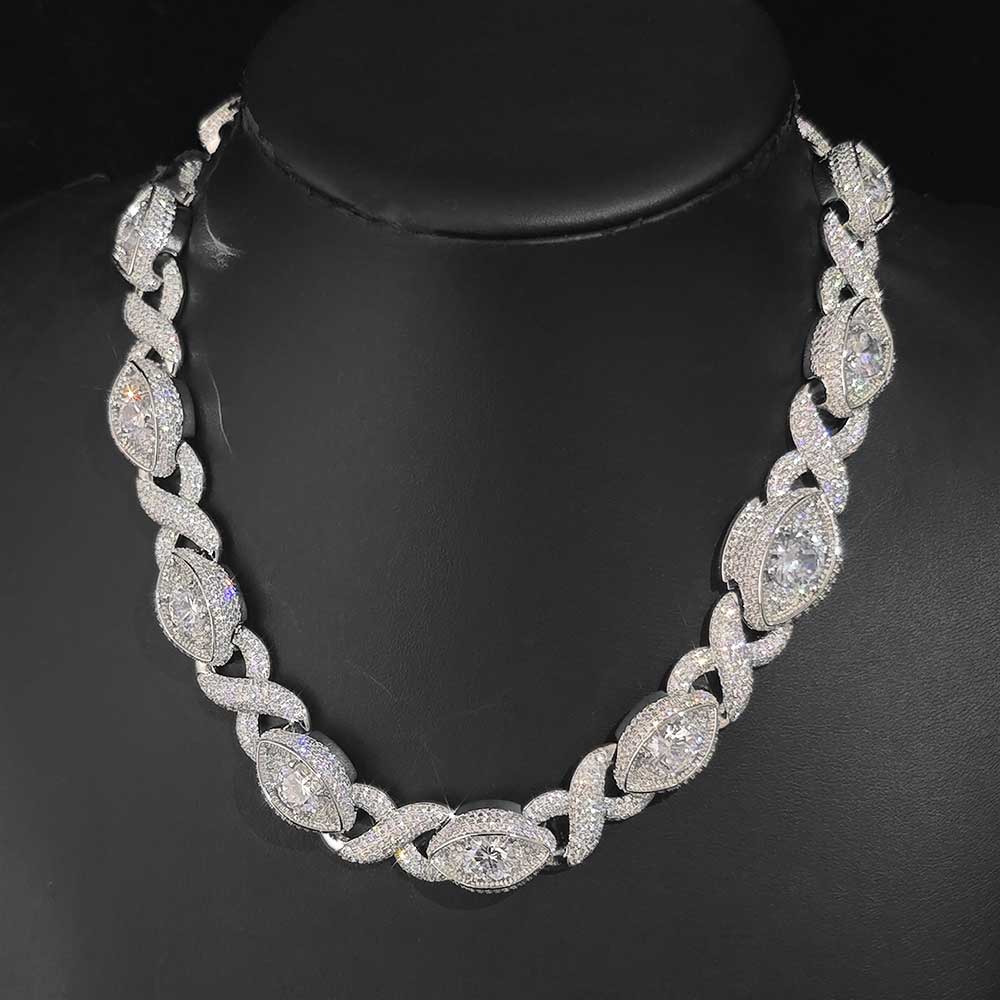 Men Accessories Evil Eye - Браслет-цепочка 15 мм с кубинским плетением,