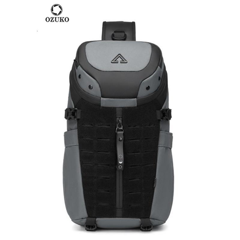 Men Accessories For Travel - Мужская водонепроницаемая сумка-слинг Ozuko с USB-портом,