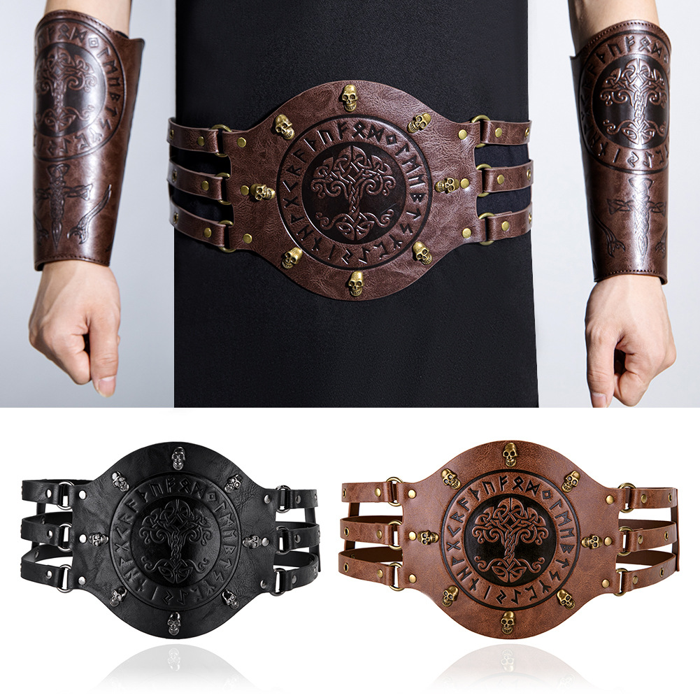 Men'S Viking Accessories - Средневековый широкий корсетный пояс, костюм викинга-рыцаря,