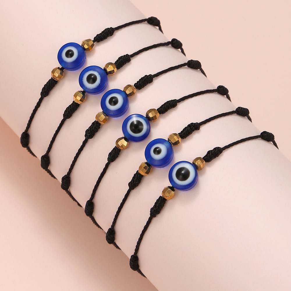 6 шт., набор синих браслетов о – обзор и цена Men Accessories Evil Eye