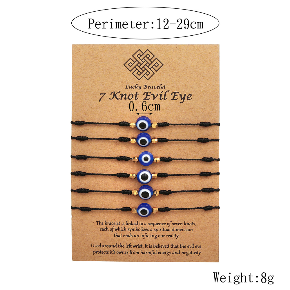 6 шт., набор синих браслетов о – обзор и цена Men Accessories Evil Eye