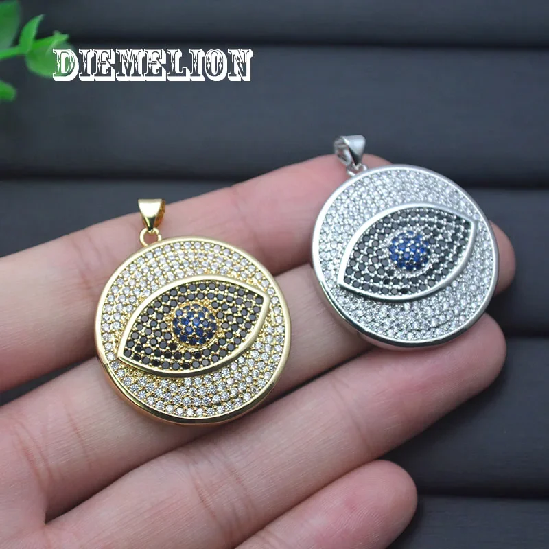 Большой круглый кулон с синим  – обзор и цена Men Accessories Evil Eye