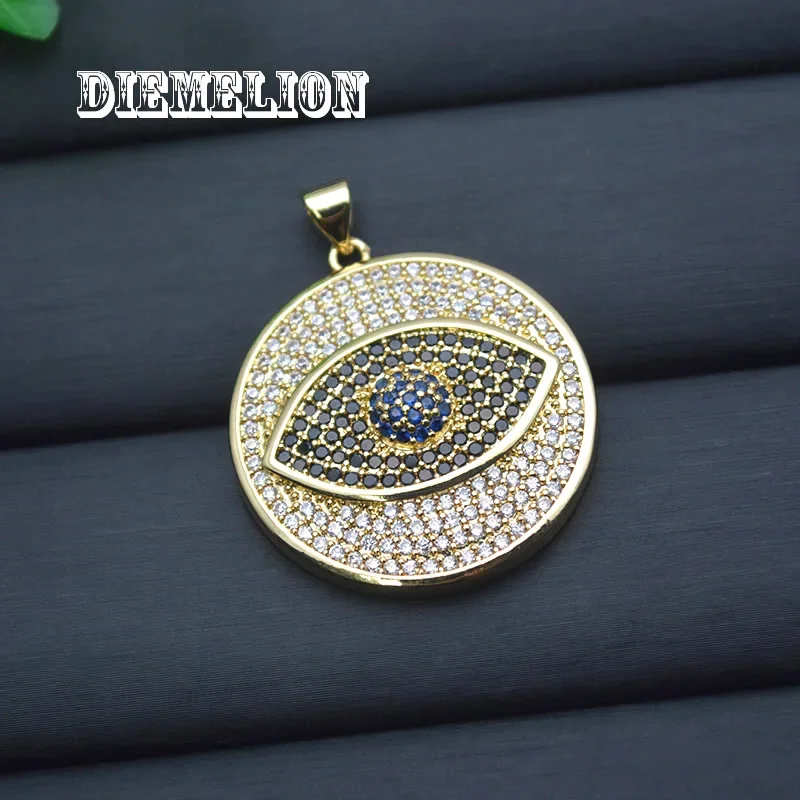 Большой круглый кулон с синим  – обзор и цена Men Accessories Evil Eye