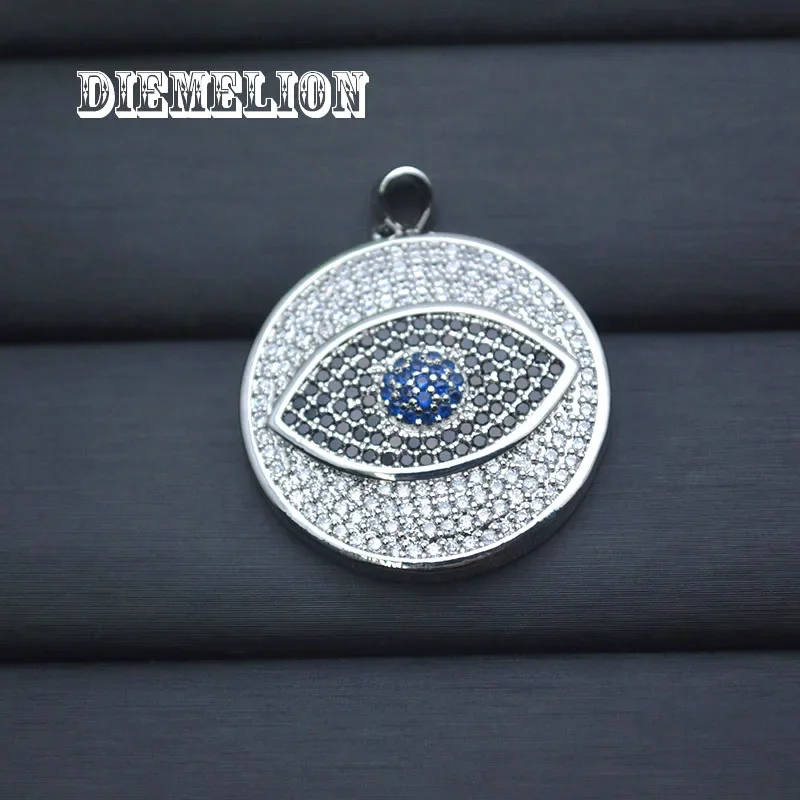 Большой круглый кулон с синим  – обзор и цена Men Accessories Evil Eye