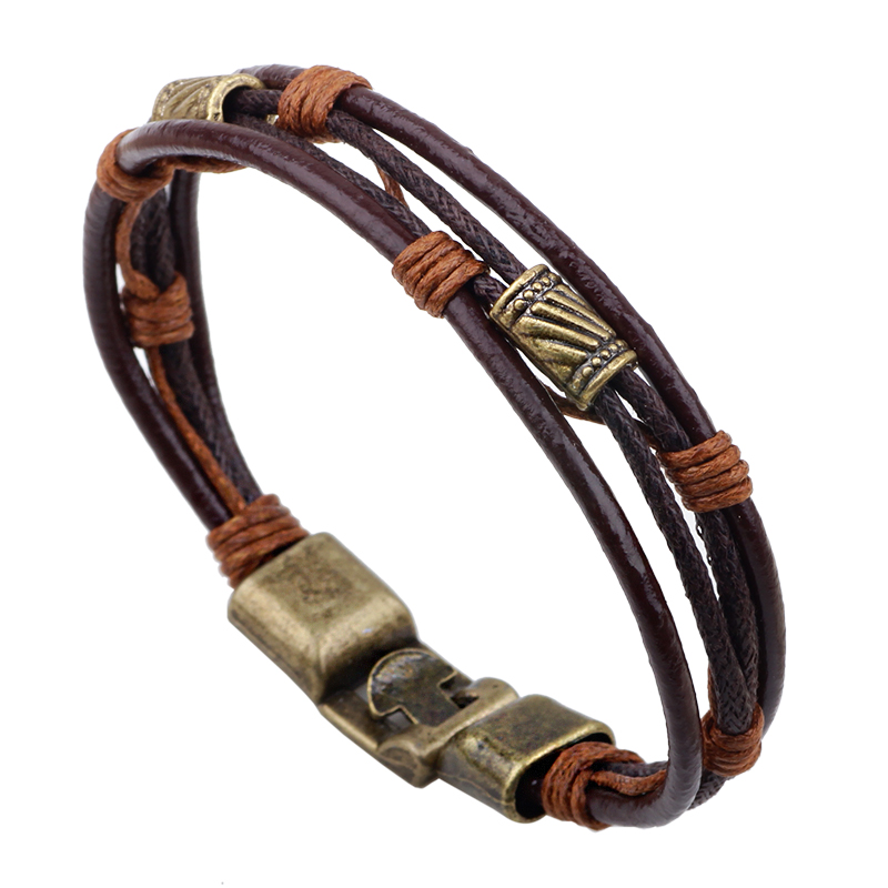 Трехслойный кожаный браслет 22 – обзор и цена Men'S Accessories Hand Bands